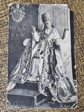 1907 Pope Saint Pius X Rare Vatican City Postcard Tridentine Era Stamped Tiara picture