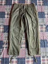 Vintage 1952 US Military Trousers Size 34 X 32 Quilt Lined Insulated Green picture