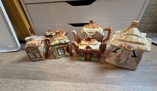Price & Kensington Vintage “Ye Olde Cottage” Tea Set, 9 Pieces, Made In England picture