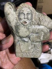 Vintage Small hand-carved Inuit soapstone figure of a person picture