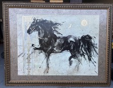 Huge 42x54 LEPA ZENA by MARTA GOTTFRIED - STALLION HORSE MARE PONY on CANVAS picture