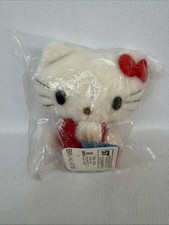 Vintage 1976 Sanrio Hello Kitty 8” Plush Animal Toy Red Corduroy Korea NIB NWT picture