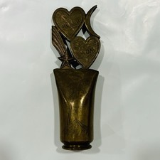 WW1I Trench Art Hello Mom 1942 20mm Etched Shell Case Vintage picture