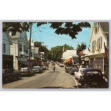 POSTCARD Main Street Vineyard Haven Martha's Vineyard Massachusetts Cars c1950s picture
