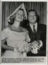 1958 Press Photo Actress Kim Stanley & Alfred Ryder at their wedding in New York picture