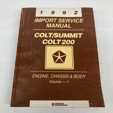 Colt Summit Colt 200 Service Manual Chrysler 1992 picture