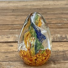 Joska Design Silberberg Kristall Paperweight Glass Art Triple Swirl 4.75” picture