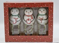❤️💚NIB Johanna Parker Snowman Joy Shelf Sitter Trio picture