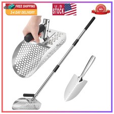 Gadfish Stainless Steel Metal Detecting Sand Scoop Treasure Hunting Sifter Tool picture