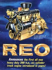1962 REO Golden Comet 6 Cylinder Truck Engine NEW Metal Sign: 12x16