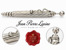 JEAN PIERRE LEPINE Sfera Pen Zig Zag Engraved Metal Vintage 90s picture