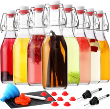 8-Pack 8.5Oz Flip Top Glass Bottles, Swing Top Beer Brewing Bottle for 2Nd Ferme picture