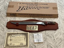 Vtg United Cutlery Indiana Jones Khyber Bowie Knife 2nd Ed UC1119 Plaque COA Box picture