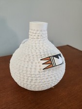 Jackie H Shutiva White Corregated Jar picture