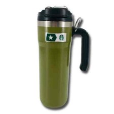 Starbucks Military Commitment Stanley Double Walled Hammered Steel Tumbler 20oz picture