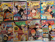 Shonen Jump Manga Magazine Lot. All of 2008. 11 of 2009. Many cards. 23 total. picture