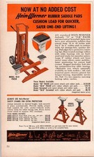 Hein-Werner Vintage 1957 Ad Pacer Jacks Safety Stands Magazine Print Black Red picture