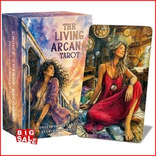 The Living Arcana Tarot Cards, 78 Cards for Beginners, Contemporary Watercolor A picture