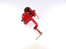 Vintage Brink & Cotton 149-8 Clamp-On Bench Vise Cast Iron Made in USA Red Tool picture