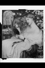 Lady Lilith, women, hair, clothing, Dante G Rossetti, Detroit Publishing picture