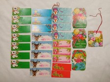 Vintage Christmas Gift Tags Mid Century 1960s 1970s Retro Holiday No Adhesive picture