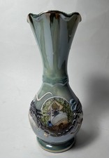 Vintage ENCHANTED FOREST Maryland 6” Ceramic SOUVENIR VASE Ellicott City picture