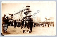 K67/ Long Beach California Postcard RPPC c1910 Amusement Park Spiral Ride260 picture