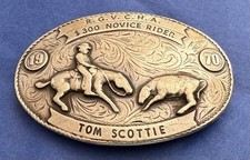 VTG Sterling Silver Nelson Silvia 1970 RGVCHA Cutting Horse Trophy Belt Buckle picture
