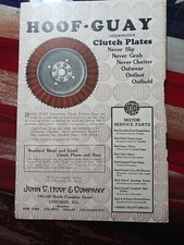 1928 Print Ad HOOF-GUAY CLUTCH PLATES John Hoof Chicago Illinois Automotive  picture