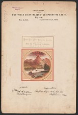 Westfield Cigar Makers Co-Operative Assn Aetna Cigar Label 1875 Havana Cuba picture