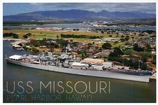 USS Missouri Pearl Harbor Hawaii, Battleship, Ship, Military Navy, HI - Postcard picture
