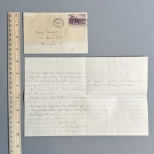 Vintage 1942 WWII Playful Love Letter Poem & Envelope Carnegie Monongahela PA picture