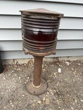 Vintage Railroad Bridge Light Red Lens Norwood Noonan Antique Industrial picture