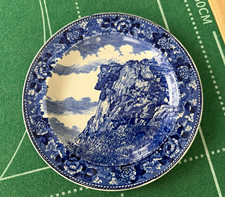 Rare Vintage 7” Wedgwood Blue & White Plate Old Man Of The Mountain picture