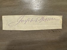 Joseph E Brown Historical Cut Signature Autograph on Paper Not Authenticated picture