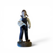Vtg B&G Bing & Grondahl Porcelain The Little Gardener Girl Figurine 2326 Denmark picture