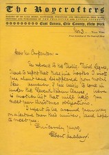 Letterhead  Roycrofters East Aurora New York Elbert Hubbard Signed Freemasonry picture