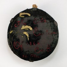 1864 Civil War Original Canteen Co B 36th Regiment Wisconsin – Embroidered Cover picture