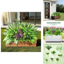 THKFUL 14Bundles Artificial Ivy Plants Faux Pothos Ferns UV Resistant for picture