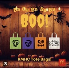 McDonald's Halloween Boo Bucket Totes LIMITED EDITION CANADA 2023 - Set of 4 picture