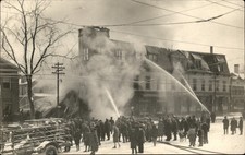 Dexter Maine ME Building Fire c1910s-20s Real Photo Vintage Postcard picture