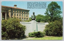 W. D. Hoard Monument UW Madison Wisconsin Vintage Postcard 1953 L. L. Cook picture