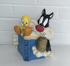 Vintage 1998 Warner Bros Sylvester Tweety Bird Coin Bank Looney Tunes picture