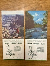 2 Vintage 1950 INK BLOTTERS CALENDAR Weschlers Grand Canyon, Home of the Trout picture
