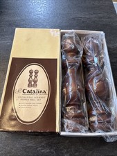 Vtg 70’s Catalina of California Gourmet Pepper Mill Set 82107-1030 Walnut NIB DD picture