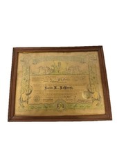 Vintage Neptune Certificate Shellback Framed Nautical Maritime 22x17 Wall Art picture