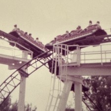 c. 1970s BIG BEND ROLLER COASTER Six Flags over TX Arlington Vtg Amusement Photo picture