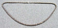 Vintage woven silvertone metal chain collar necklace 16 inches picture
