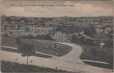 Birds Eye View Summit Avenue Brookline MA Houses Neighborhood 1912 Postcard picture