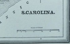 Vintage 1893 SOUTH CAROLINA Map 13